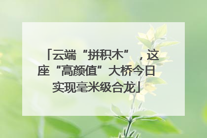 云端“拼积木”，这座“高颜值”大桥今日实现毫米级合龙