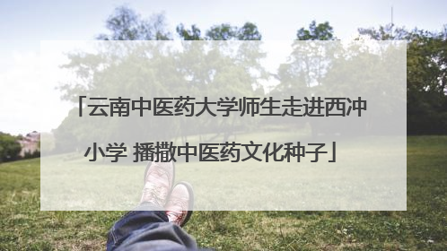 云南中医药大学师生走进西冲小学 播撒中医药文化种子