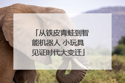从铁皮青蛙到智能机器人 小玩具见证时代大变迁