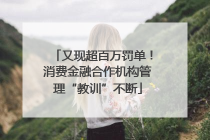 又现超百万罚单！消费金融合作机构管理“教训”不断