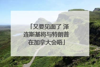 又要见面了 泽连斯基将与特朗普在加拿大会晤