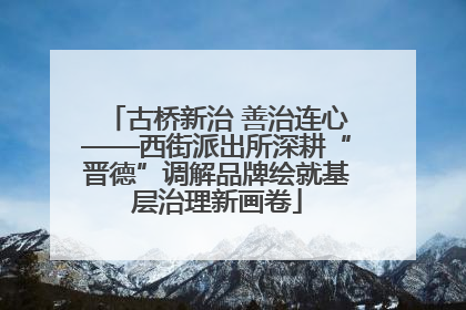 古桥新治 善治连心——西街派出所深耕“晋德”调解品牌绘就基层治理新画卷