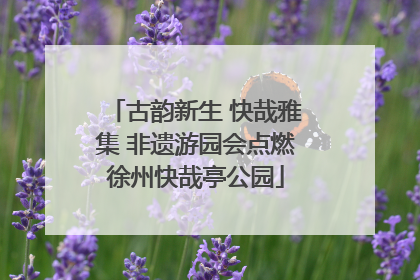 古韵新生 快哉雅集 非遗游园会点燃徐州快哉亭公园