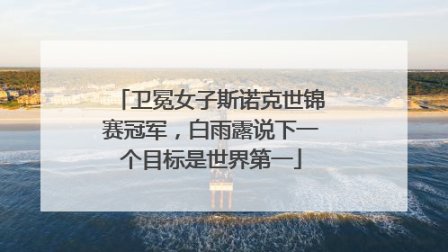 卫冕女子斯诺克世锦赛冠军，白雨露说下一个目标是世界第一