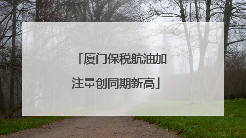 厦门保税航油加注量创同期新高