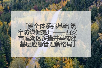 健全体系强基础 筑牢防线促提升——西安市莲湖区多措并举构建基层应急管理新格局