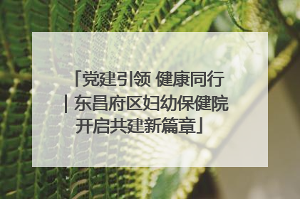 党建引领 健康同行｜东昌府区妇幼保健院开启共建新篇章