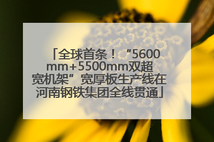 全球首条！“5600mm+5500mm双超宽机架”宽厚板生产线在河南钢铁集团全线贯通