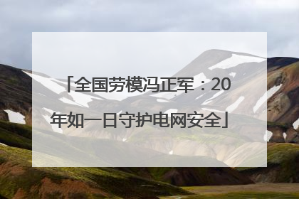全国劳模冯正军：20年如一日守护电网安全