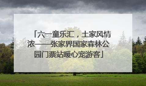 六一童乐汇，土家风情浓——张家界国家森林公园门票站暖心宠游客