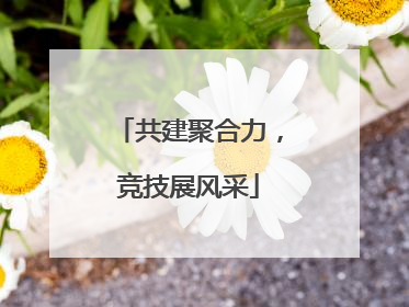 共建聚合力，竞技展风采