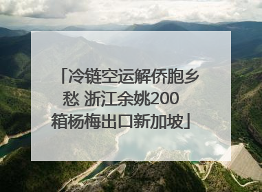 冷链空运解侨胞乡愁 浙江余姚200箱杨梅出口新加坡