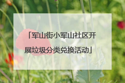军山街小军山社区开展垃圾分类兑换活动