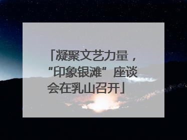 凝聚文艺力量，“印象银滩”座谈会在乳山召开