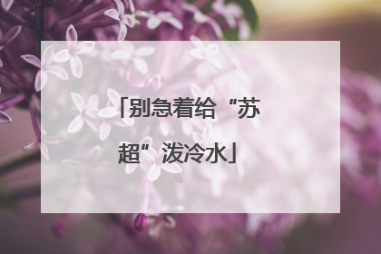 别急着给“苏超”泼冷水