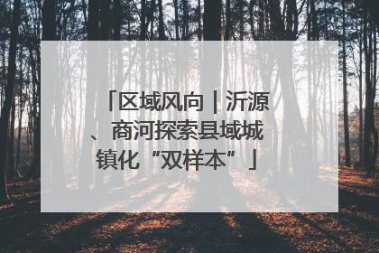 区域风向｜沂源、商河探索县域城镇化“双样本”