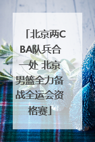 北京两CBA队兵合一处 北京男篮全力备战全运会资格赛