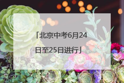 北京中考6月24日至25日进行