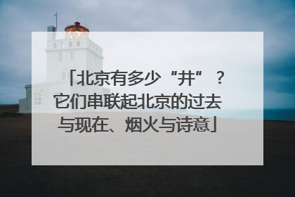 北京有多少“井”？它们串联起北京的过去与现在、烟火与诗意