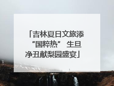 吉林夏日文旅添“国粹热” 生旦净丑献梨园盛宴