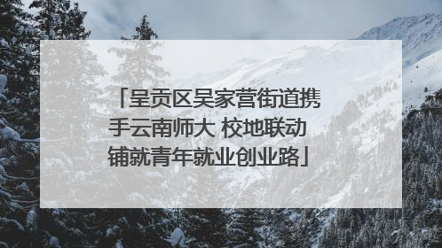 呈贡区吴家营街道携手云南师大 校地联动铺就青年就业创业路