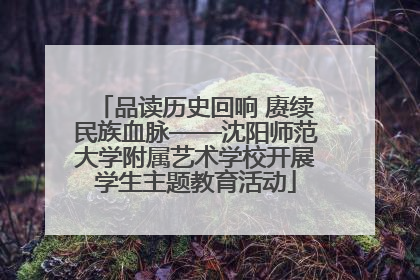 品读历史回响 赓续民族血脉——沈阳师范大学附属艺术学校开展学生主题教育活动