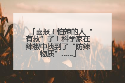 喜报！怕辣的人“有救”了！科学家在辣椒中找到了“防辣物质”……