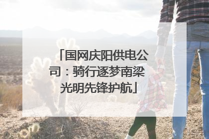 国网庆阳供电公司：骑行逐梦南梁 光明先锋护航