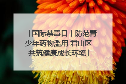 国际禁毒日丨防范青少年药物滥用 君山区共筑健康成长环境