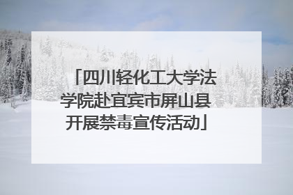 四川轻化工大学法学院赴宜宾市屏山县开展禁毒宣传活动