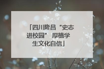四川隆昌“史志进校园” 厚植学生文化自信