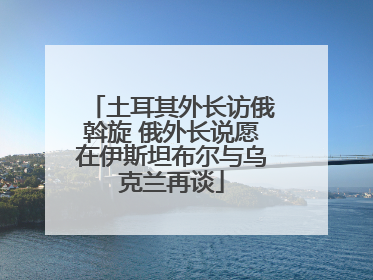 土耳其外长访俄斡旋 俄外长说愿在伊斯坦布尔与乌克兰再谈