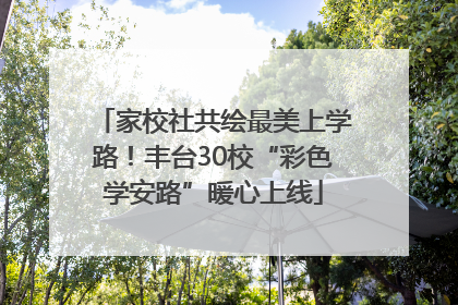 家校社共绘最美上学路！丰台30校“彩色学安路”暖心上线