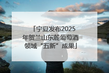 宁夏发布2025年贺兰山东麓葡萄酒领域“五新”成果