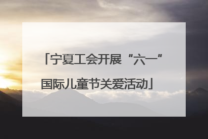 宁夏工会开展“六一”国际儿童节关爱活动