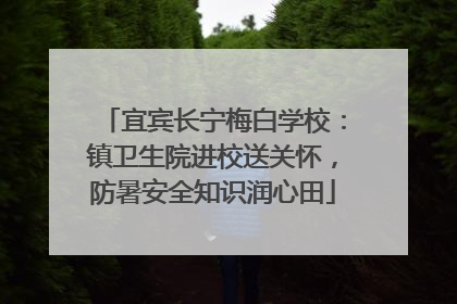 宜宾长宁梅白学校：镇卫生院进校送关怀，防暑安全知识润心田