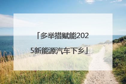 多举措赋能2025新能源汽车下乡