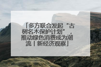 多方联合发起“古树名木保护计划”，推动绿色消费成为潮流丨新经济观察