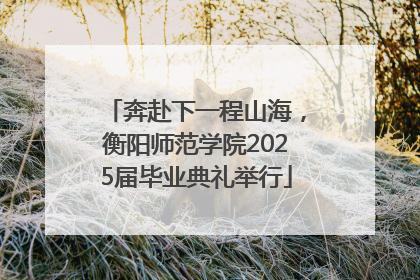 奔赴下一程山海，衡阳师范学院2025届毕业典礼举行