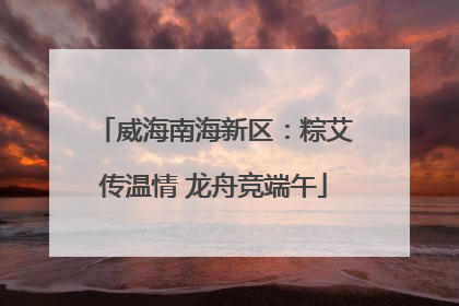 威海南海新区：粽艾传温情 龙舟竞端午