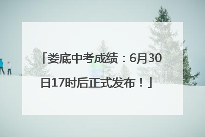 娄底中考成绩：6月30日17时后正式发布！
