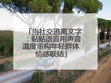 当社交逃离文字：贴贴语音用声音温度重构年轻群体情感联结