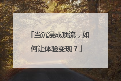当沉浸成顶流，如何让体验变现？