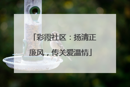 彩霞社区：扬清正廉风，传关爱温情