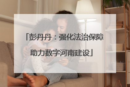 彭丹丹：强化法治保障 助力数字河南建设