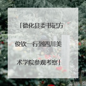 德化县委书记方俊钦一行到四川美术学院参观考察