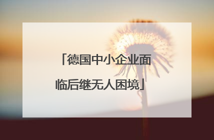 德国中小企业面临后继无人困境