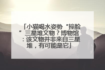小猫喝水姿势“撞脸”三星堆文物？博物馆：该文物并非来自三星堆，有可能是它