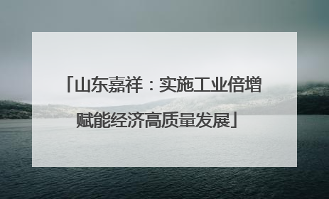 山东嘉祥：实施工业倍增 赋能经济高质量发展
