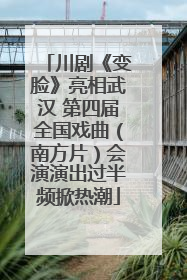 川剧《变脸》亮相武汉 第四届全国戏曲（南方片）会演演出过半频掀热潮